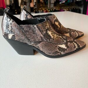 Vince Camuto Jetera Snake-embossed Ankle Boots